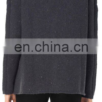 Ladies v Neck Wool Cardigan Sweater With Cable Design on Sleeves photo-2