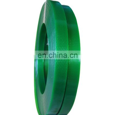 High strength green color embossed plastic polyester strap pet strapping belt for goods binding