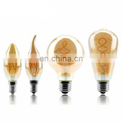 Vintage Industrial Soft LED Filament Bulb E27 Dimmable LED Decorative Bulb 220-240V