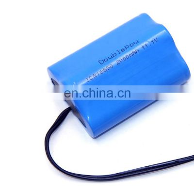 Rechargeable li-ion 2000mAh 11.1v lithium ion 18650 battery pack with connector plug for Airplane RC Helicopter Drone