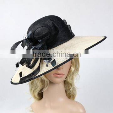 New Arrival Women Sinamay Church Suit Wide Brim Wedding Derby Hat Supplier's Choice photo-3