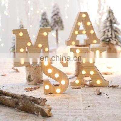 christmas creative diy wooden cabin with led lights x-mas tree pendant decoration