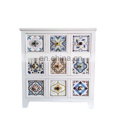 Home Furniture Vintage Colorful Drawing Cabinet With Drawers photo-3