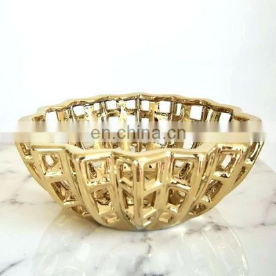 aluminium cast gold plated bowl