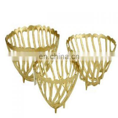 gold designer fruit bowl