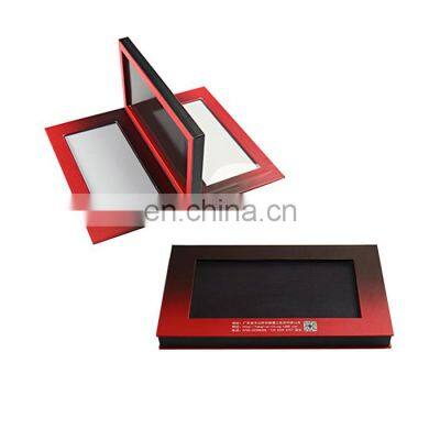 Personalized red paper card board eyeshadow palette private label empty magnet makeup palette