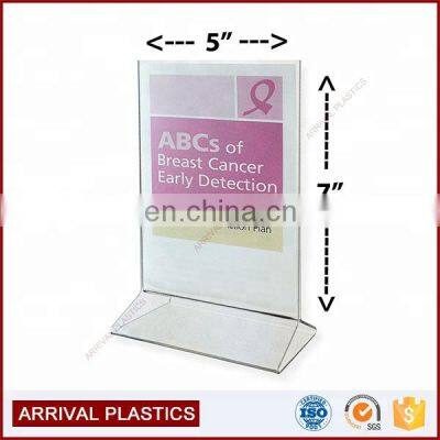 Маркетинговые держатели, держатель знаков, акриловая настольная шатерная стойка размером 5x7 - прозрачный держатель рекламных карточек photo-3
