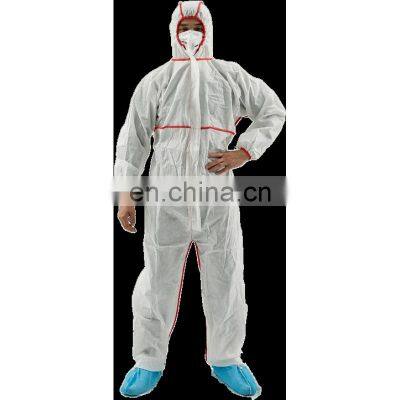 Disposable Protecting Coverall With Taped 65gsm Laboratory Protective Jumpsuit photo-2