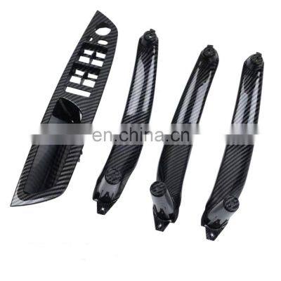 LHD RHD Car Interior Carbon Fiber Pull Handle Armrest One Set 4PCS Replacement For BMW X5 X6 E70 E71 51416975791