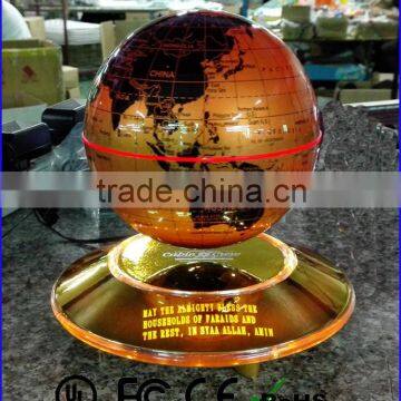 magnetic levitation gloden globe , gloden world globe with chramatic lamp