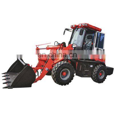 Construction Machinery 1.5 Ton Payloader Cargador 4 wheel drive bucket loader  log grapple wood clamp for wheel loader log fork