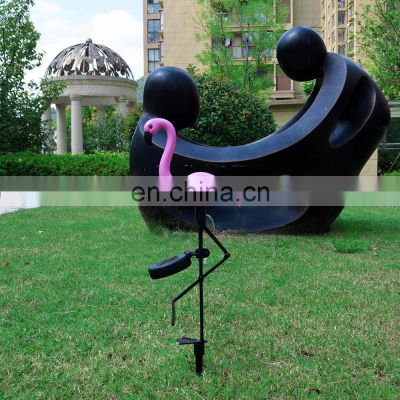 Outdoor Garden Courtyard Solar Flamingo Outdoor LED Light Decorative Pathway Stake Solar Lawn Lights