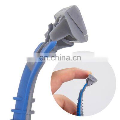 Quality Triple Blades Disposable Men Razor Rubber And Plastic Handle Shaving Stick Germany Stainless Steel Male Shave LY3-01B