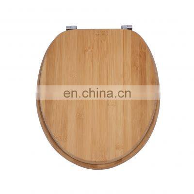 bamboo zinc alloy hinge Round Toilet Seat  polyresin toilet seat  Toilet  glittery