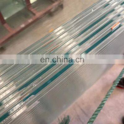 5+5mm Fluted Low Iron Tempered Laminated Glass