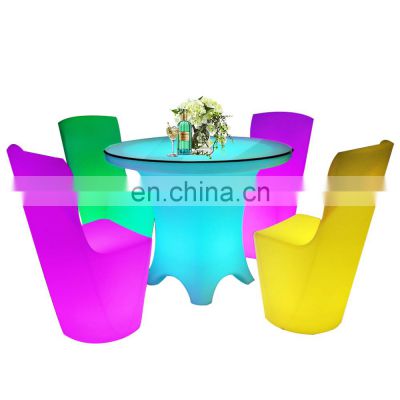 outdoor event party furniture illuminated 16 colors changing cocktail illuminated bar table and chairs sofa stool set