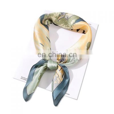 Luxury Vintage Unique Pattern Custom Square 100% Natural Silk Scarves For Women