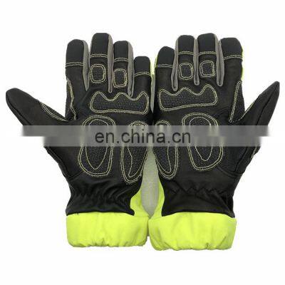 Firefighter Rescue Fire Resistant Heat Insulation Protection Sheepskin Safety Firemen Working Gloves photo-3
