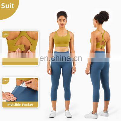 Hot Sale Plus Size Women Hallow Out Back Sexy Sports Bra Custom Top Fitness