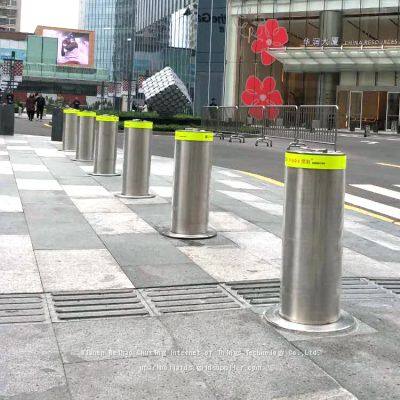 UPARK Good Quality Traffic Barrier Car Security Anti-theft Bollard with Reflective Tape 304 SS Manual Removable Bollard