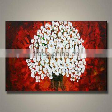 100%handmade beautiful flower oil painting