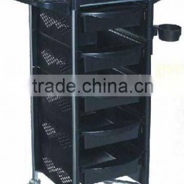 Best quality barber shop hair salon trolley , metal wheel tool cart for salon