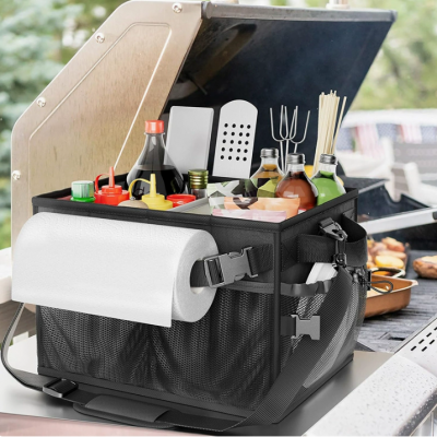 Collapsible Picnic Box Bag With Dividers - Multi-Pocket Camping Tool Organizer for Outdoor Tours