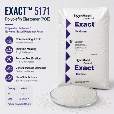 ExxonMobil Exact 5171 POE Polyolefin Elastomer Plastomer Resin for PP PE Modification TPO Compounding Injection Molding Shoe Sole Foam