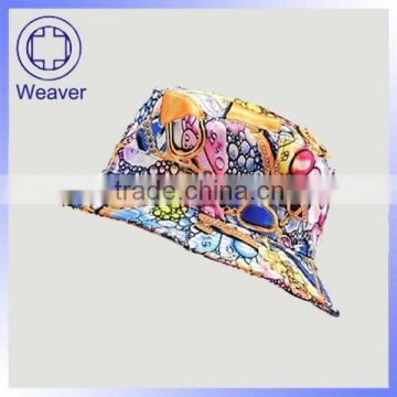 Custom Printed Floral Paisely Bucket Hat / Summer Fishing Hats For Men