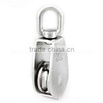 Stainless steel swivel single sheave pulley