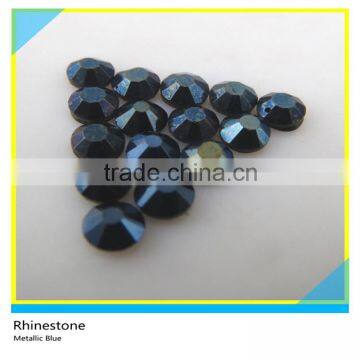 Factory Direct Metallic Blue Dmc Rhinestone Hot Fix Technics Round Shape