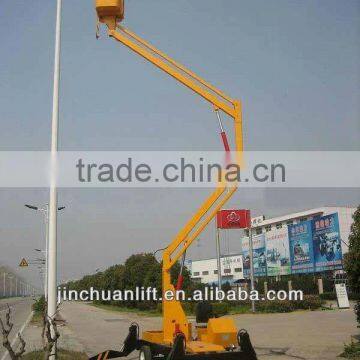 trailer mounted boom lift platform with 10.5m