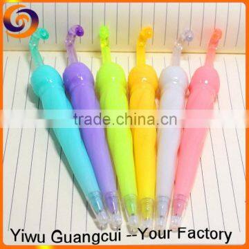 New style umbrella gel pen with your logo print