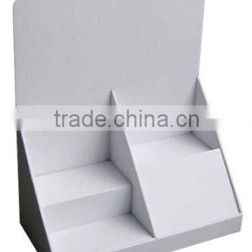 Fashion white Countertop Paper Cardboard Counter Displays Easy to assemble