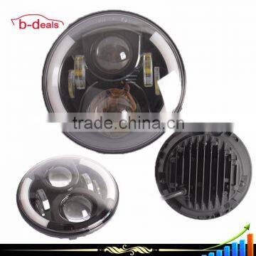 Multifunction off Road 7" Round Led Jeep Headlight 80W for USA Pickup Trucks photo-4