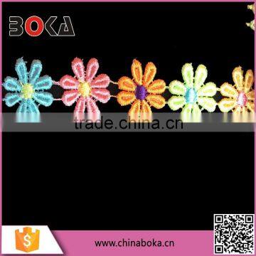 Fashion Colorful Embroidery Flower Pattern Lace Factory Direct Sales Trimming lace