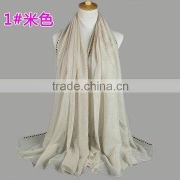 Wholesale New Arrvial Studs Beaded Muslim Hijab Scarf Shawl Quality Choice photo-4