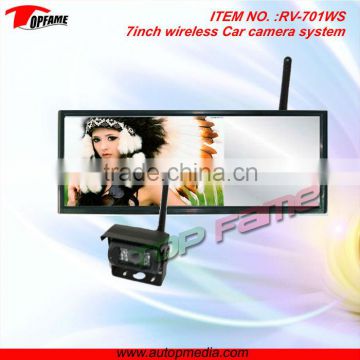 RV-701WS 7inch car wireless reversing camera with rearview mirror & CCD/CMOS camera