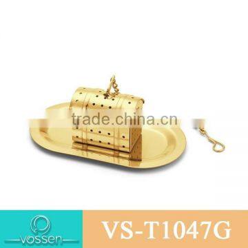 Gold Plating Box Shaped Tea Infuser