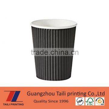 Disposable custom printed ripple wall paper cup