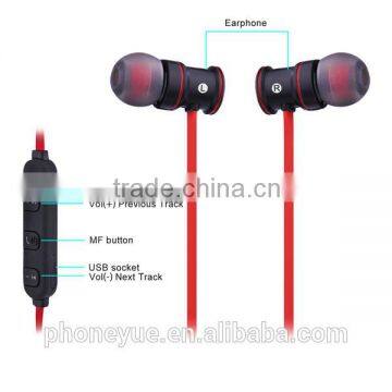 2016 Latest Products Magnetic Wireless Bluetooth Headset Headphones for Sport photo-3