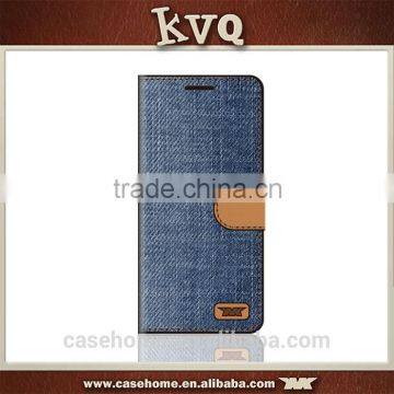 Shenzhen KVQ Factory Exclusive Design Luxury Jeans Wallet Case for Sony C5 Ultra