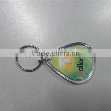 Plastic teardrop-shaped keychain/Plastic water drop shaped key chain