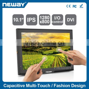 10.1" high contrast Widescreen DC 7-24V VGA input Capacitive LCD Touch display