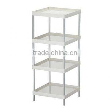 4 layers rectangular bathroom used Plastic Sundries Shelf, four-layer storage shelf plastic rack for kitchen and bathroom