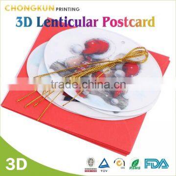 custom plastic 3d lenticular postcard 3d postcard for holiday gift