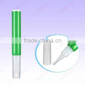 10ml Round Plastic Tube with Soft Flat Rubber Brush Tip