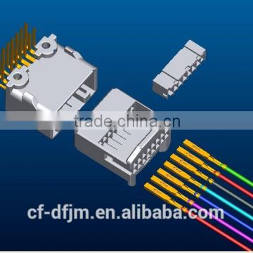 China equivalent material for AMP connector 16pin PCB automotive connectors manufacturer maker