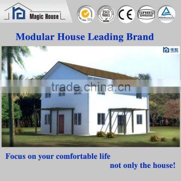 Two floor Prefabricated house with steel structure, Villa house 2016 hot sale