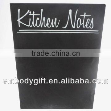 creative hang colorful rectangle wood chalk board with hook/MDF blackboard